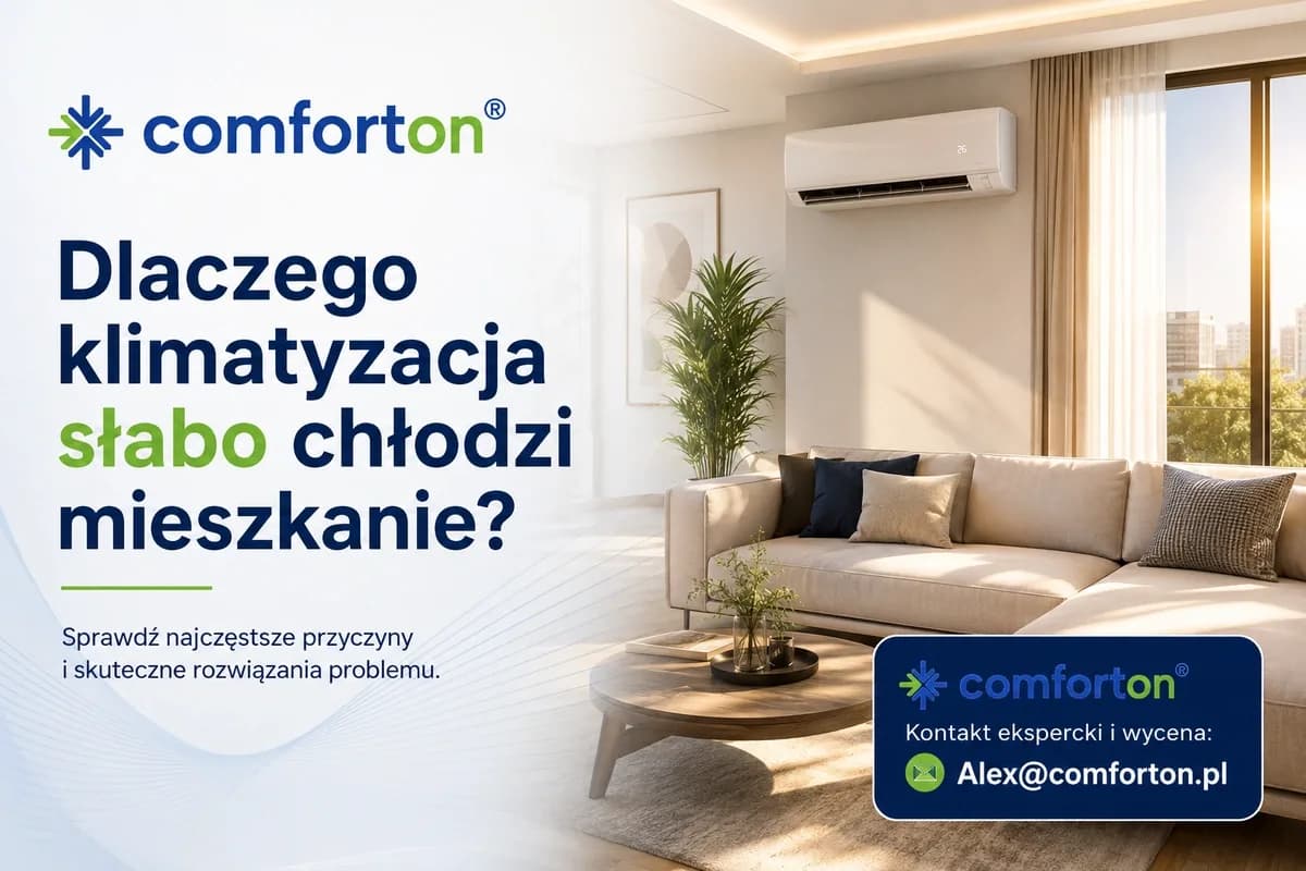 Dlaczego klimatyzacja słabo chłodzi mieszkanie Comforton