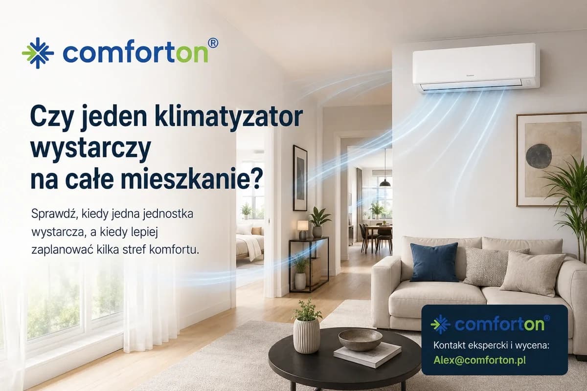 Czy jeden klimatyzator wystarczy na całe mieszkanie Comforton